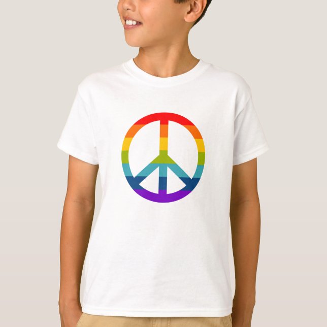 Camiseta Símbolo de Paz do Arco-Íris (Frente)