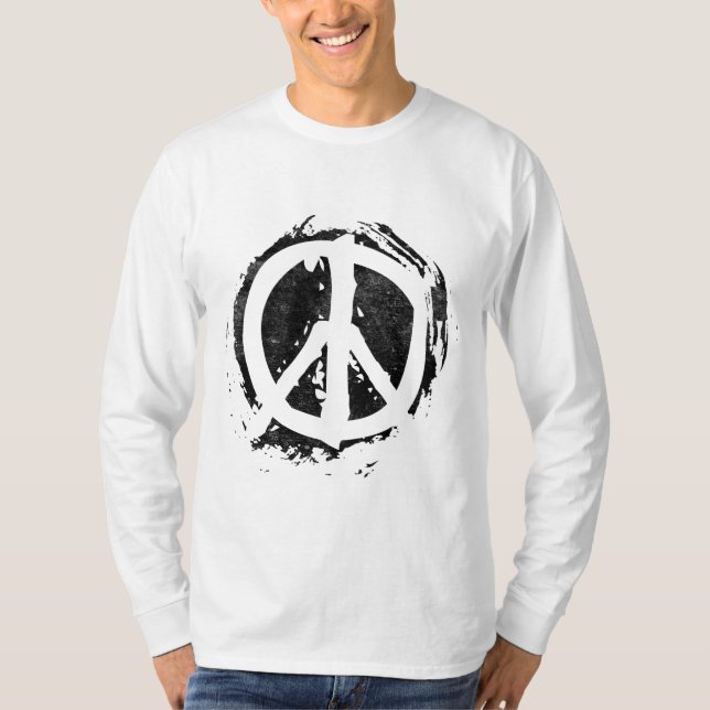 Camiseta Símbolo de paz do Grunge (Frente)