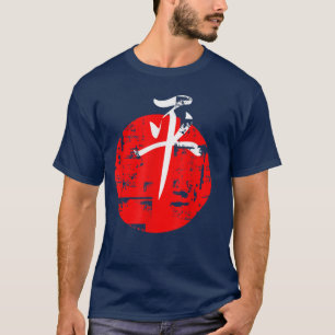 Camiseta Símbolo de Paz Envelhecido Vestido Olho Oriental T