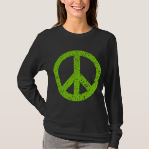 Camiseta Símbolo de paz escrito - Verde marciano
