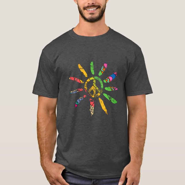 Camiseta Símbolo de Paz Étnica Hippie Bohemian (Frente)