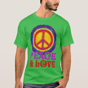 Camiseta Símbolo de Paz Hippie da Liberdade de Amor