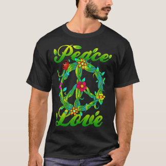 Camiseta Símbolo de Paz Hippie Gift dos anos 60
