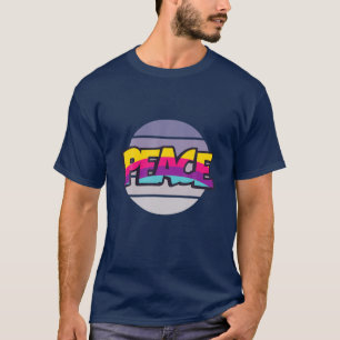 Camiseta Símbolo de Paz Hippie Sinal de Amor Felicidade 60S