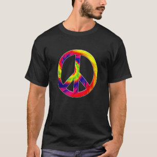 Camiseta Símbolo de Paz Hippie Tie Dye 60s
