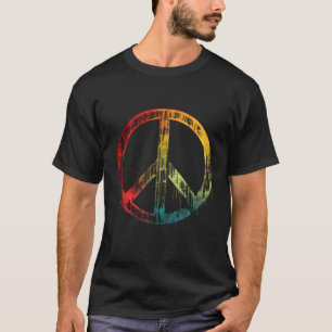 Camiseta Símbolo de Paz Retro Design