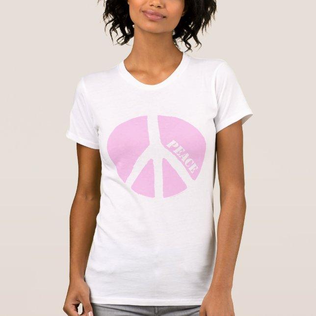 Camiseta Símbolo de paz rosa (Frente)
