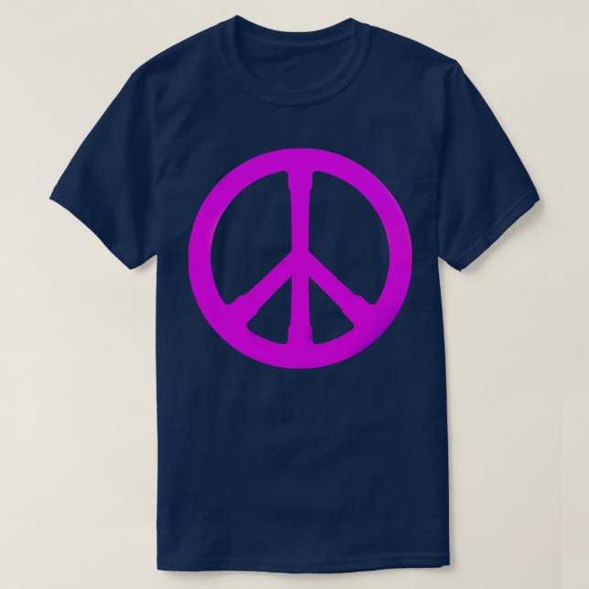 Camiseta símbolo de paz roxo (Frente do Design)