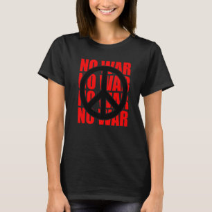 Camiseta Símbolo de Paz Sem guerra da Declaração Anti-Guerr