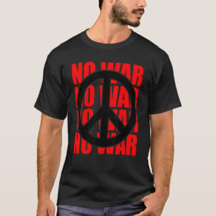 Camiseta Símbolo de Paz Sem guerra da Declaração Anti-Guerr