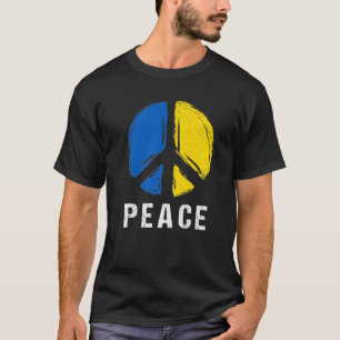 Camiseta Símbolo de Paz Ucrânia Bandeira - Paz para a Ucrân