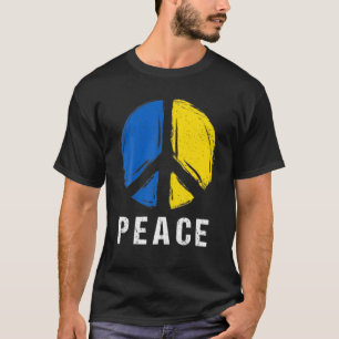 Camiseta Símbolo de Paz Ucrânia Bandeira - Paz para a Ucrân