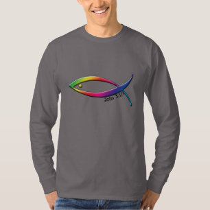 Camiseta Símbolo de Peixe Cristão