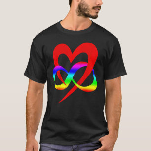 Camiseta Símbolo de poliamoria cardíaca Sinalizador LGBT Or
