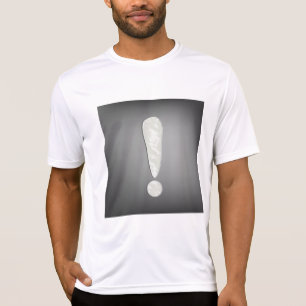 Camiseta Símbolo de Ponto de Exclamação Industrial Grunge