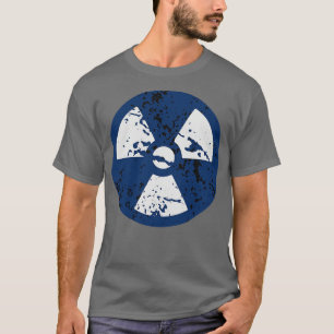 Camiseta Símbolo de precaução para a energia nuclear
