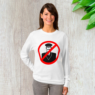 Camiseta Símbolo de Proibido Chofer Engraçado Aviso