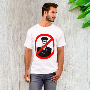 Camiseta Símbolo de Proibido Motorista Engraçado Aviso