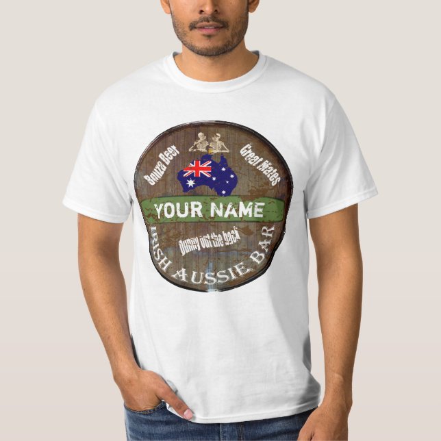 Camiseta Símbolo de pub australiano irlandês (Frente)