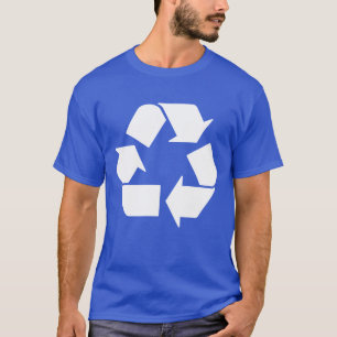 Camiseta Símbolo de Reciclagem Branco Resfriado