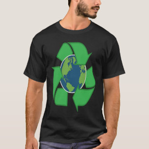 Camiseta Símbolo de Reciclagem da Terra