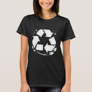 Camiseta Símbolo de Reciclagem Dia da Terra Meninos Meninas