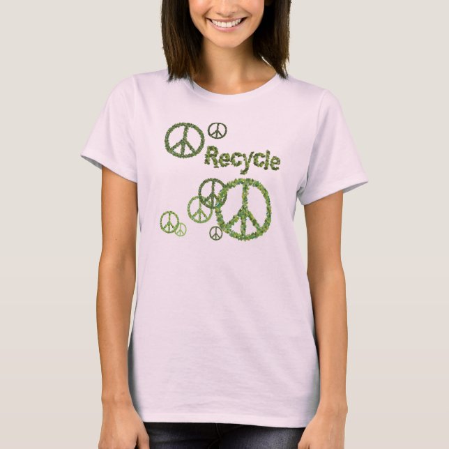 Camiseta Símbolo de Reciclar orgânico Womens T-Shirt (Frente)