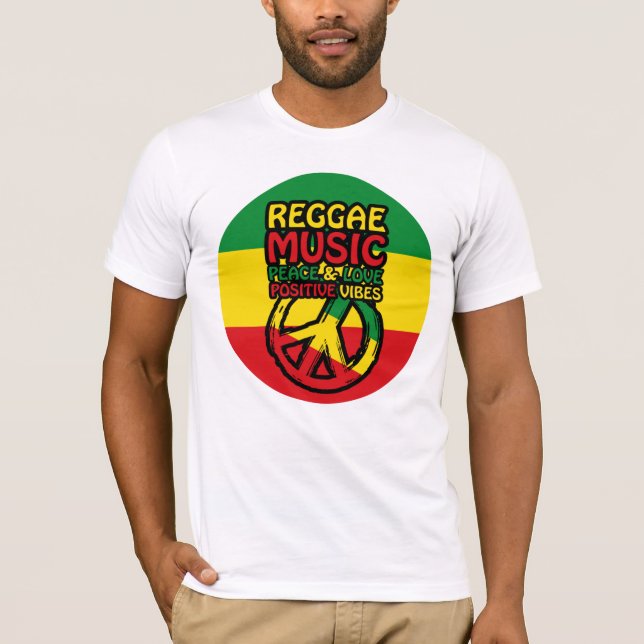 Camiseta Símbolo de Reggae e Paz com citações positivas (Frente)