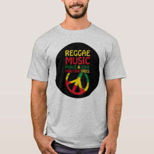 Camiseta Símbolo de Reggae e Paz com citações positivas