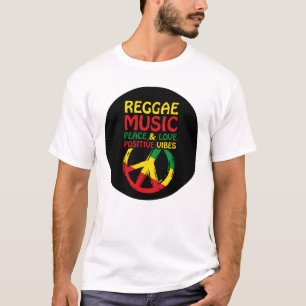 Camiseta Símbolo de Reggae e Paz com citações positivas