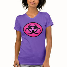 Símbolo de risco biológico de rosa T-Shirt