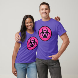 Camiseta Símbolo de risco biológico de rosa T-Shirt