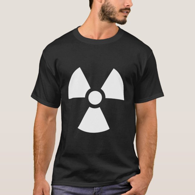 Camiseta Símbolo de risco de radiação (Frente)