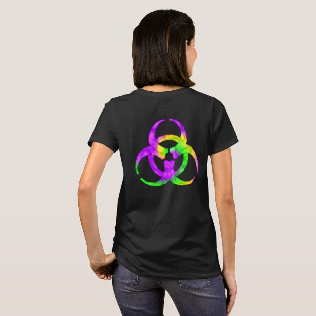 Camiseta Símbolo de risco espiral ácido (impressão invertid (Parte Traseira Completa)