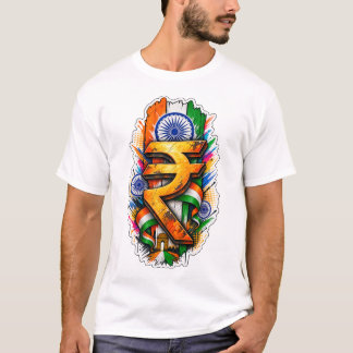 Camiseta Símbolo de Rúpias Indianas