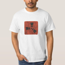 Símbolo de RUST Preto em Vermelho Sujo
