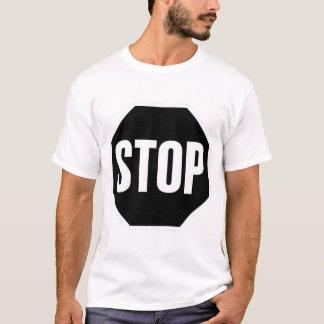 Camiseta Símbolo de Segurança Viária Sinal de Parada