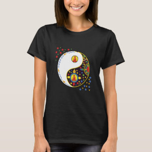 Camiseta Símbolo de sinal colorido tao yin e yang Taiji Yog