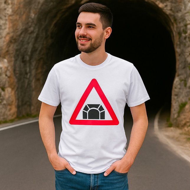 Camiseta Símbolo de Sinal de Estrada do Túnel (Criador carregado)