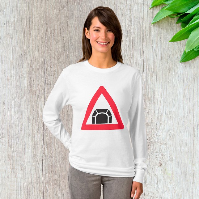 Camiseta Símbolo de Sinal de Estrada do Túnel (Criador carregado)