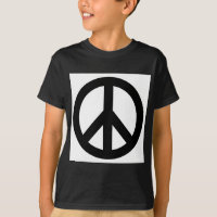 Símbolo de Sinal de Paz Branco Preto