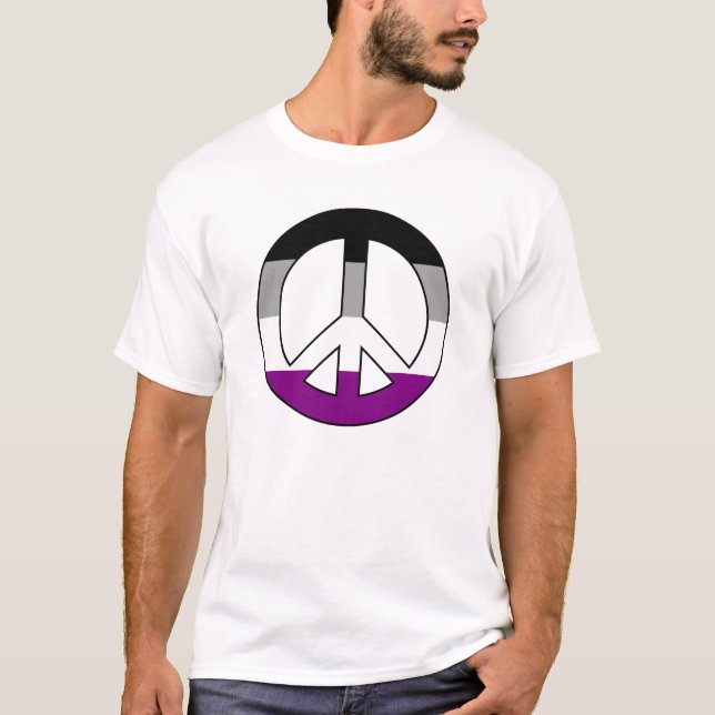 Camiseta Símbolo de sinal de paz de assexualidade T-Shirt (Frente)