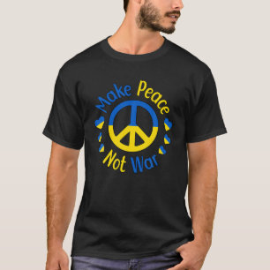 Camiseta Símbolo de Sinal de Paz Ukrai para Fazer a Paz Não