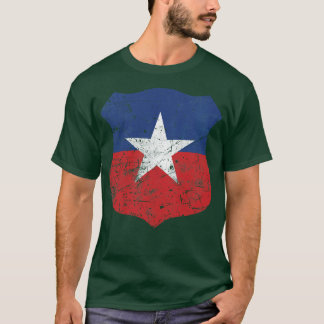 Camiseta Símbolo de Sinalizador de Rotina do Chile