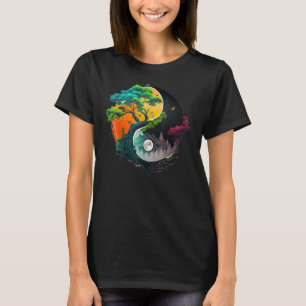 Camiseta Símbolo de Taoismo natural Yin Yang em Zen Taijitu