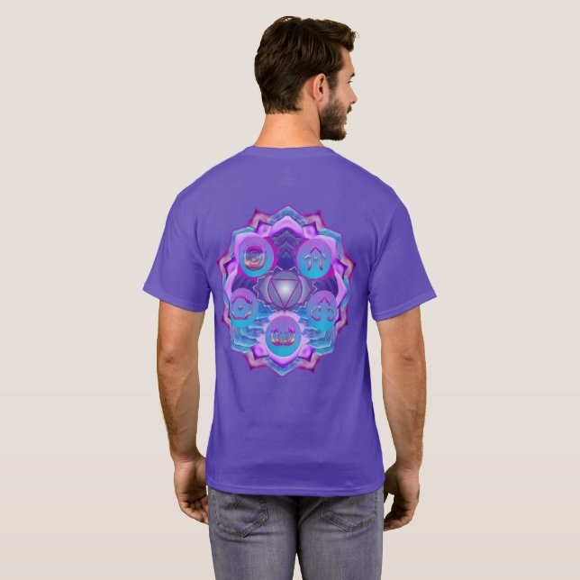 Camiseta Símbolo de terceira orelha Chakra ou Illusão (Parte Traseira Completa)