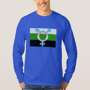 Camiseta Símbolo de Trans da Bandeira Neutrois