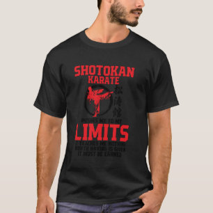 Camiseta Símbolo de Treinamento Shotokan Tenha Cuidado Inst