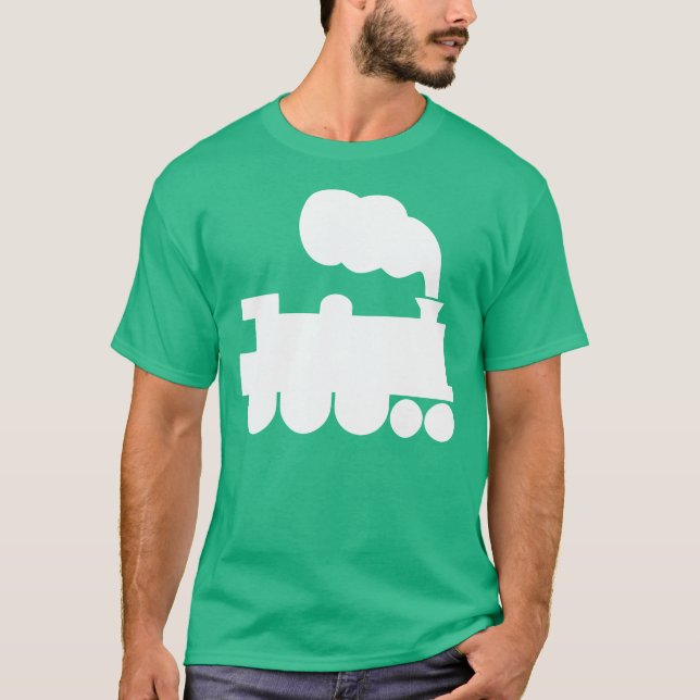 Camiseta Símbolo de Trem a Vapor - Branco (Frente)
