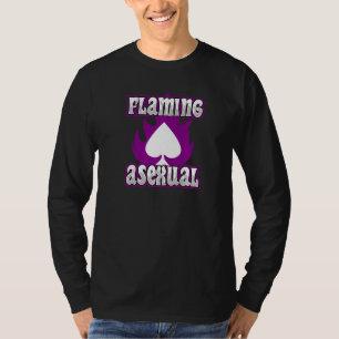 Camiseta Símbolo de Trendy Ace do Orgulho Asexual Flaming